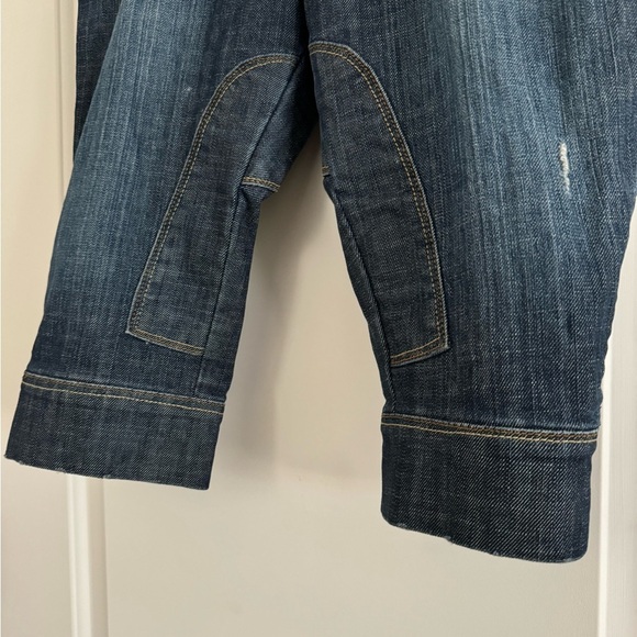 PIMKIE Women’s Blue Capri Denim Cropped Distressed Shorts Jeans-Size 8 - Picture 6 of 11